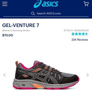 Asics Gel Venture 7 Trail. size 9.5 wide.